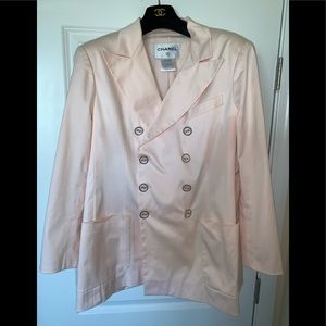 Genuine CHANEL light Pink cotton silky feel blazer